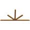 Ekena Millwork Saratoga Rough Sawn Timber Gable Bracket, Western Red Cedar, 96"W x 48"H x 2"D x 4"F, 12/12 Pitch GBW096X48X0204SAR00RWR - alternate 2